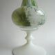Vase en opaline vert et blanc