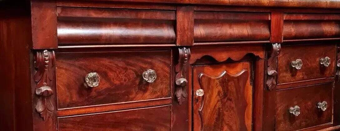 English commode or sideboard in mahogany