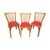 Set of 3 vintage chairs baumann 1960