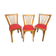 Set de 3 chaises vintage baumann 1960