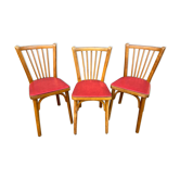 Set de 3 chaises vintage baumann 1960