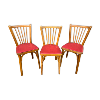 Set de 3 chaises vintage baumann 1960