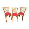 Set de 3 chaises vintage baumann 1960