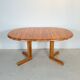 Oval extendable pine dining table in Danish style