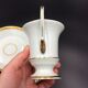 Cup and saucer empire porcelain woman's head on the golden net socket xixè b