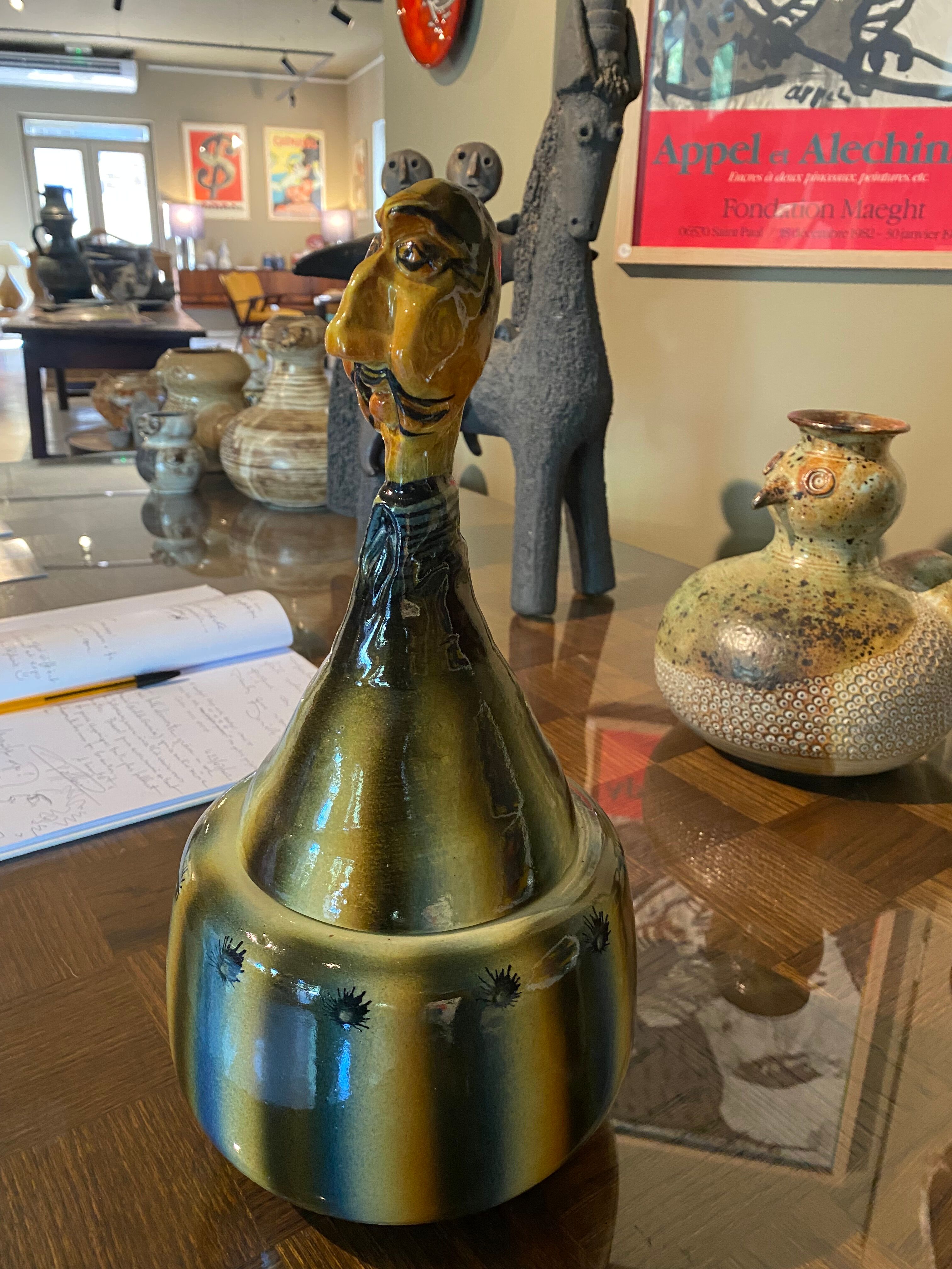 Ceramic pot signed Accolay
