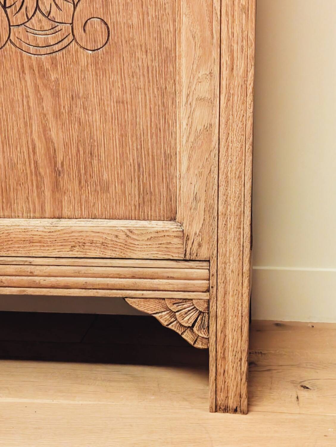 Parisian Art Deco sideboard in renovated oak
