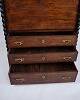 Secretary – Polished oak – Green felt cloth & brass handles – 4 drawers – 1820s