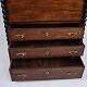 Secretary – Polished oak – Green felt cloth & brass handles – 4 drawers – 1820s