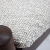 1960s danish stool in bouclé
