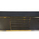 Brass and lacquer sideboard by Jean Claude Mahey, 1970s