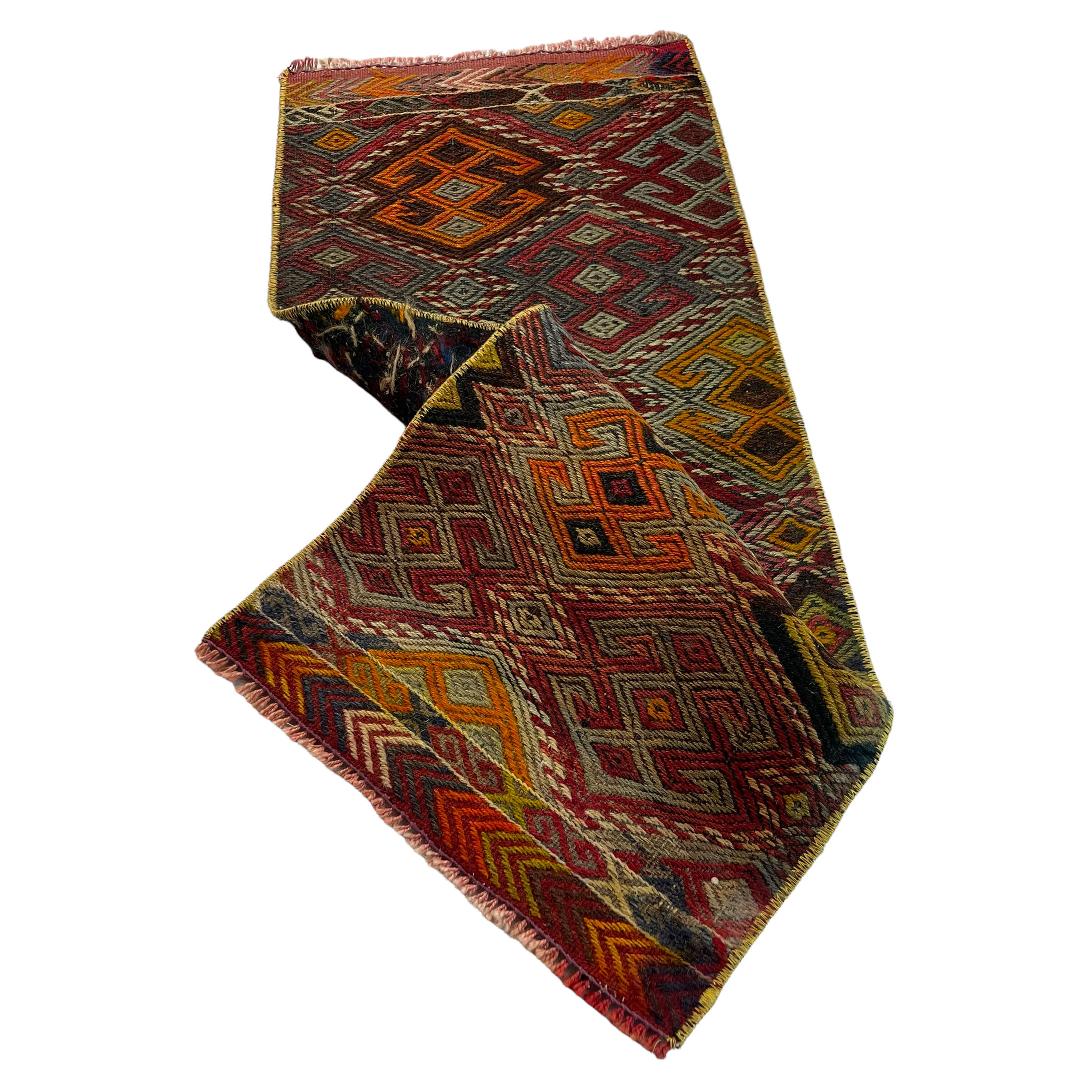 Vintage turkish kilim rug 103 x 43 cm