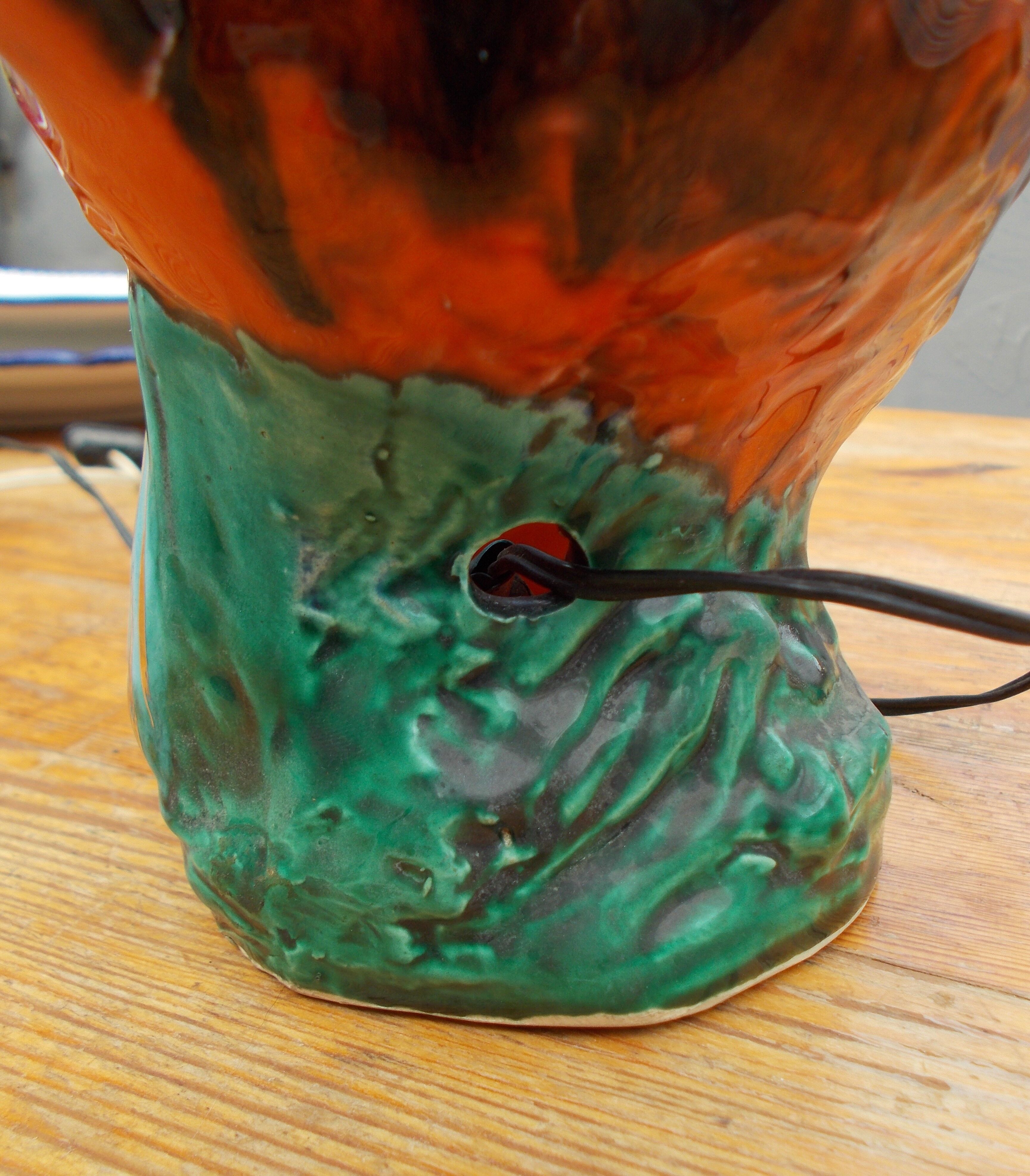 Lamp night light amphora ceramic vintage