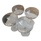 4 stemmed glasses