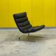 COR "Sinus" Chaise Longue Cantilever – Cuir Noir & Acier (1976)