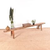 Vintage wooden bench brown