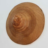 Asian braided wicker hat 70s