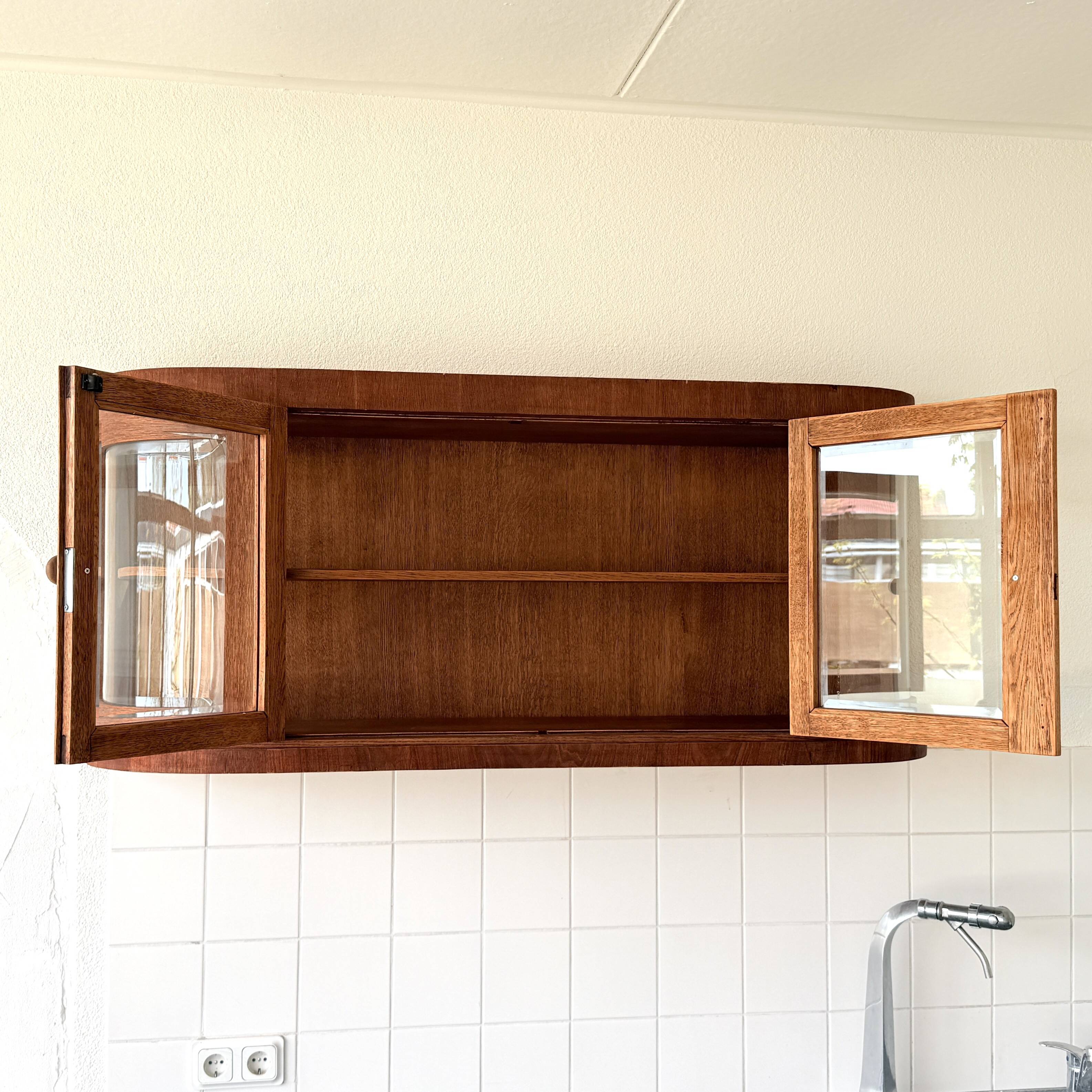 Elegant Art Deco-style hanging display cabinet