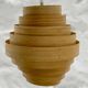 Scandinavian design pendant light from the 1960s in cylindrical wooden slats