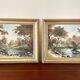 Diptyque oils on canvas signed Rialet