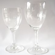 Set of 6 chiseled glasses