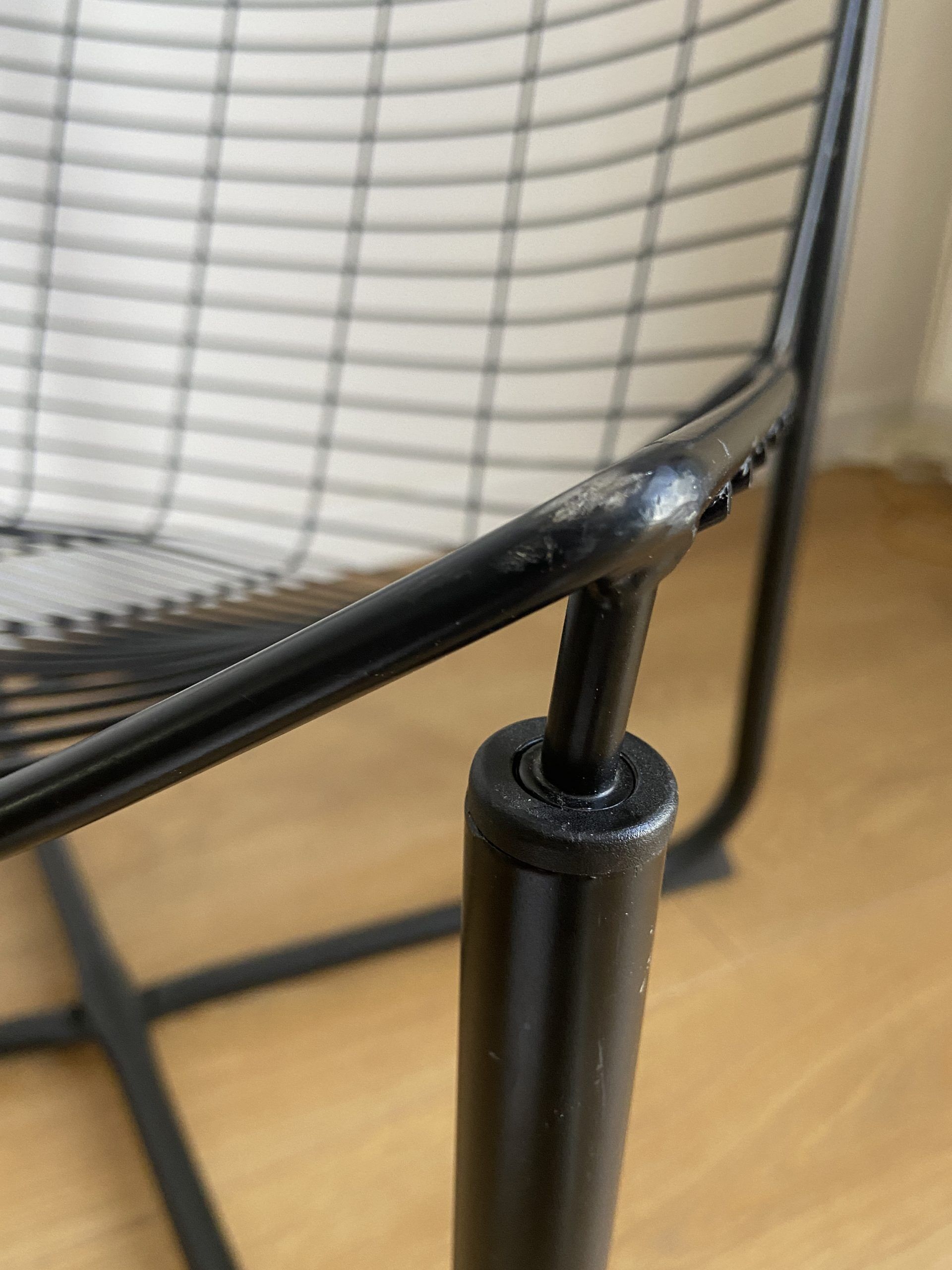 Black räane armchair by niels gammelgaard for ikea