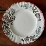 Set of 12 Longwy flat plates, Chrysanthemums model