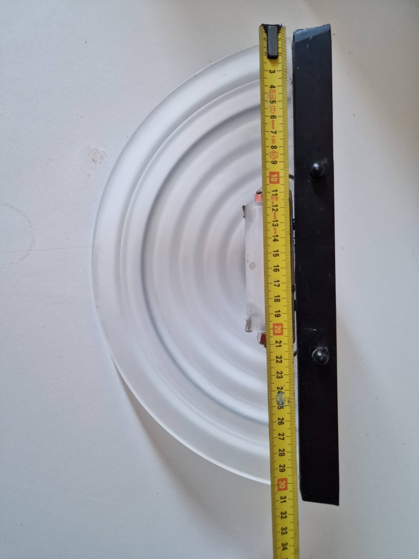 Pair of Italian design wall sconces in glass, art deco style.