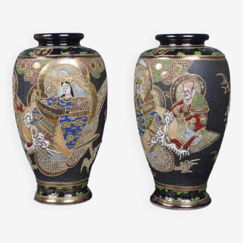 Pair of Satsuma vases