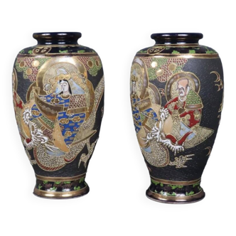 Pair of Satsuma vases