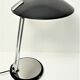 Aluminor lamp chrome metal and matt black design 80s