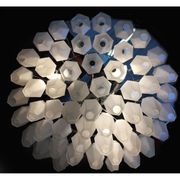 Sandblasted “poliedri” murano glass chandelier d60