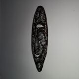 Signature glazed terracotta mask to identify in the taste of vintage accolay 1960 1970