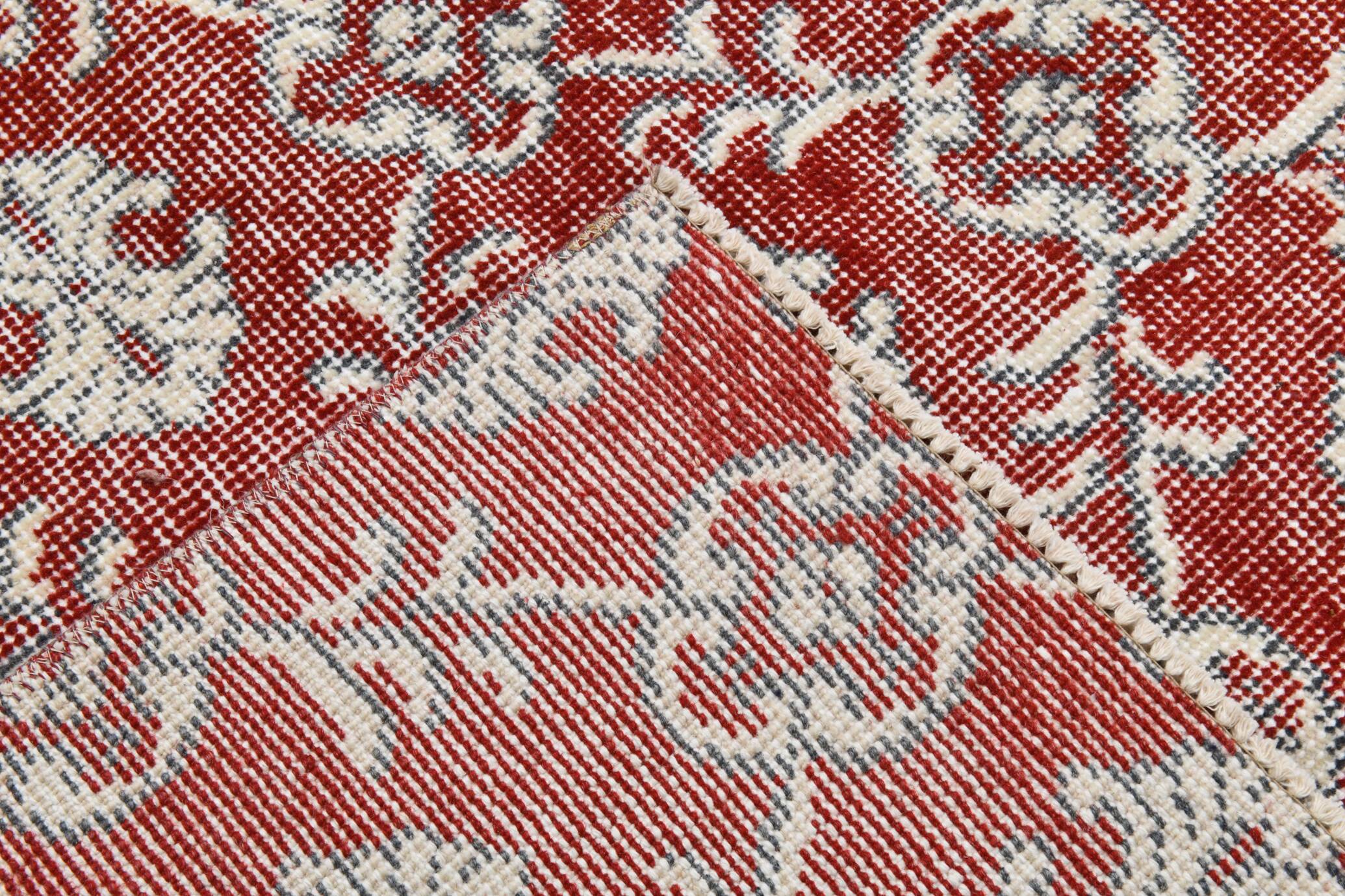 7x11 Brick Red & Beige Persian Vintage Rug, Floral Bohemian Decor,207x333Cm