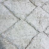 Tapis berbère beni ouarain crème uni tramé 145x102