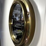 Miroir mural hublot en laiton Deutsche Werkstätten 1950