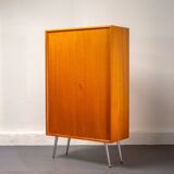 Mid Century Teak and Steel Wardrobe by Franz Meyer Möbel, 1960's, Germany