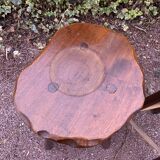 Set of three brutalist tripod stools