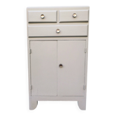 Vintage gray painted wood side furniture