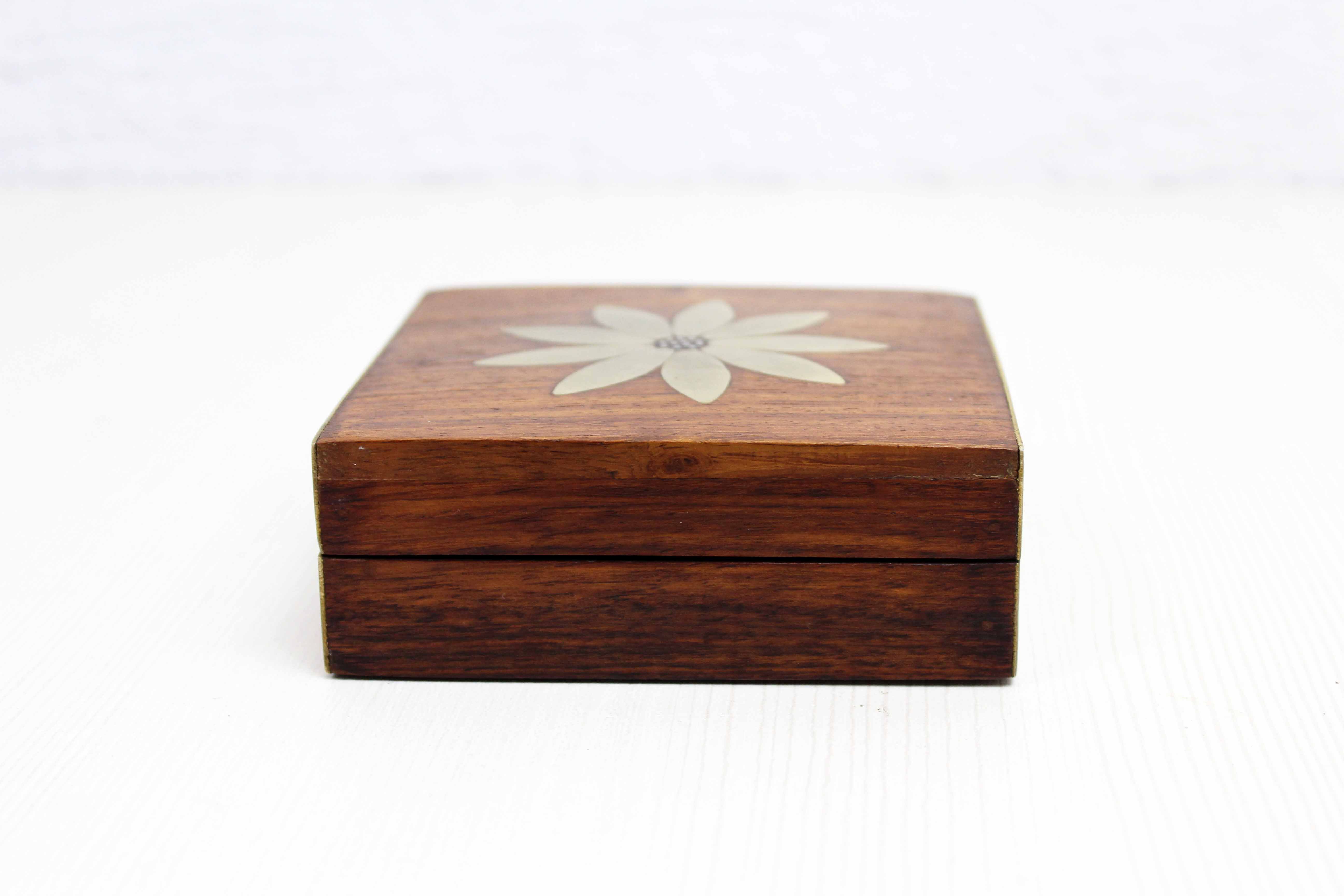 Teak and brass box 1970