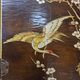Vintage Chinese cabinet with birds & flowers, red & gold (bohemian)