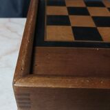 Backgammon game old wooden board game