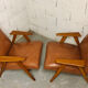 Pair of armchairs Scandinavian design feet compass vintage period 1960s