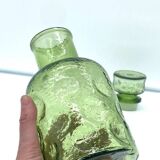 Pretty vintage green glass carafe