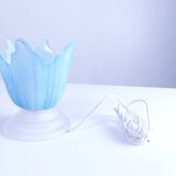 Vintage glass flower lamp