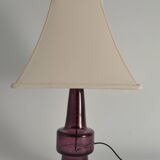Mid-Century Modern Purple Chrystal Glass Table Lamp by Kosta 1960s