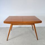 Vintage extendable oak table, František Jirák