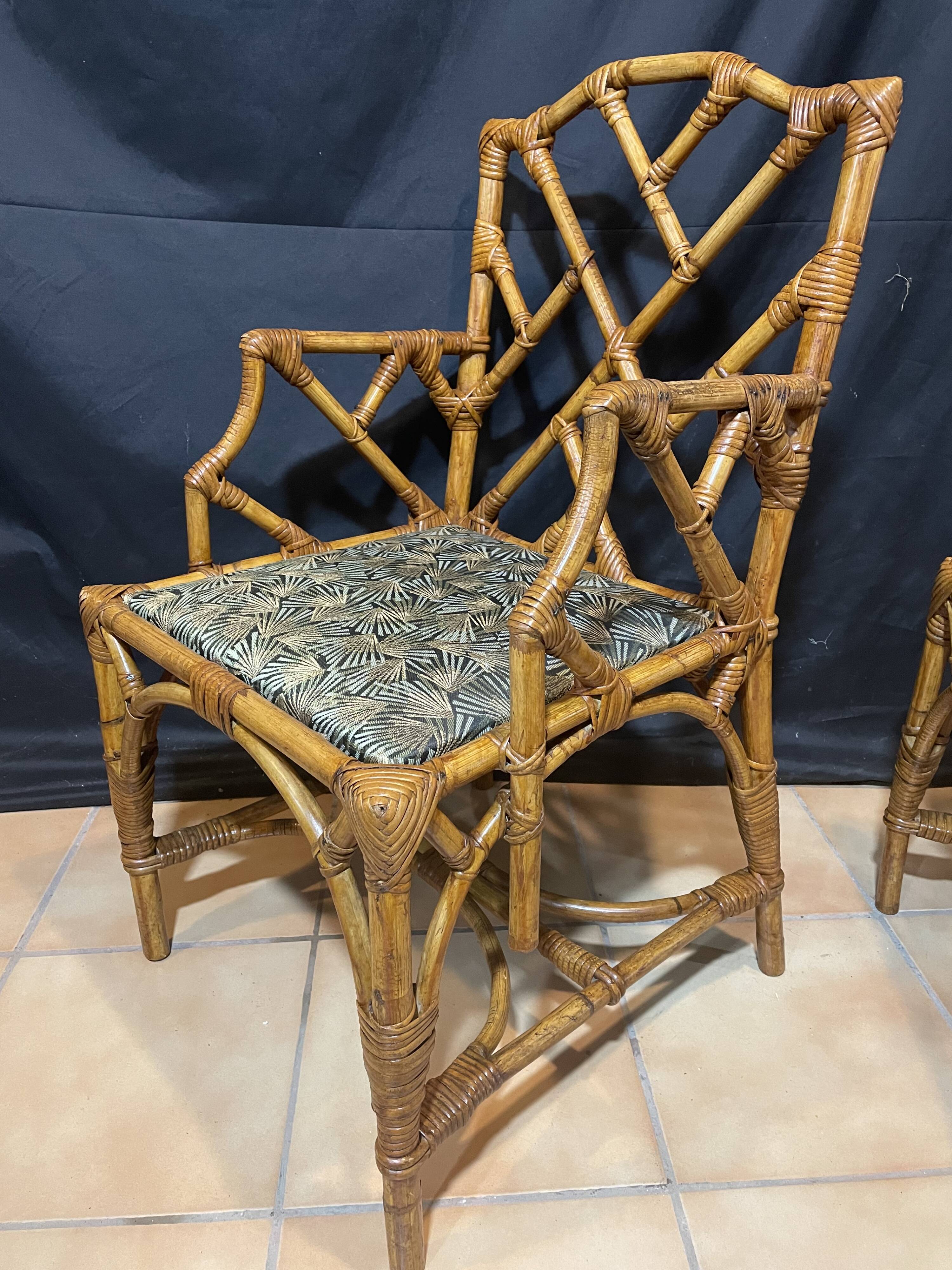 Rattan armchair