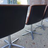 Cognac leather armchair by Delta 2000 for Wilkhahn, Germany, 1960s