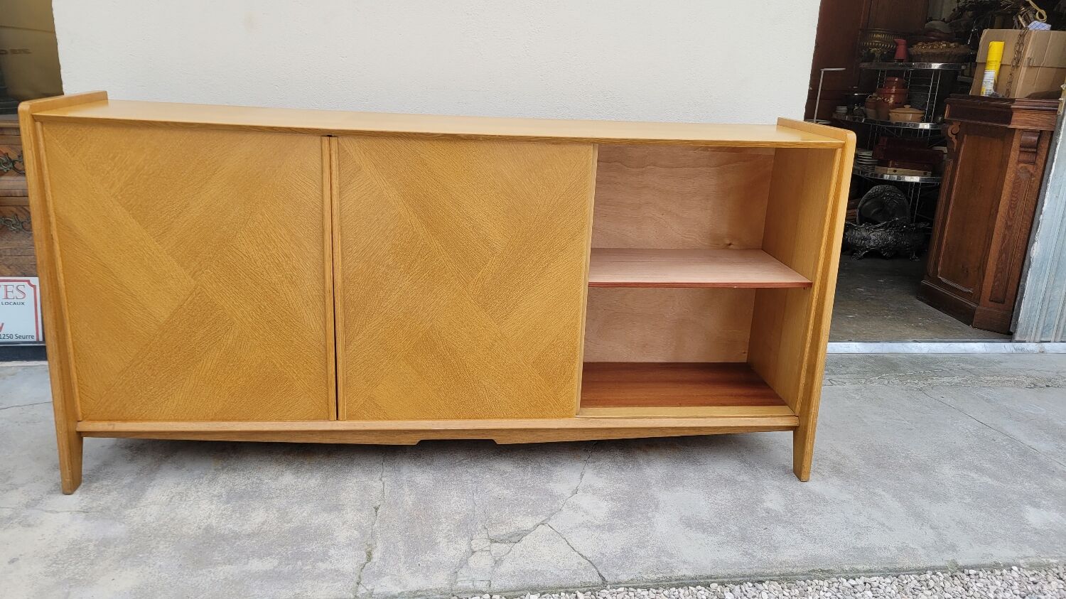 Vintage sideboard enfilade 1950 feet oak compass
